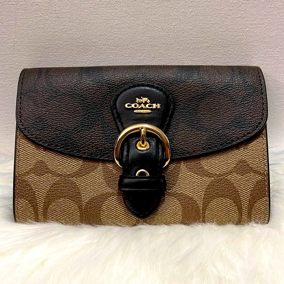 Coach Wallet In Blocked Signature Canvas - Picture 4 of 11